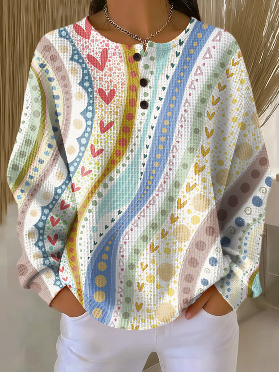 Trevessia | Sweater with Colorful Stripe Patterns