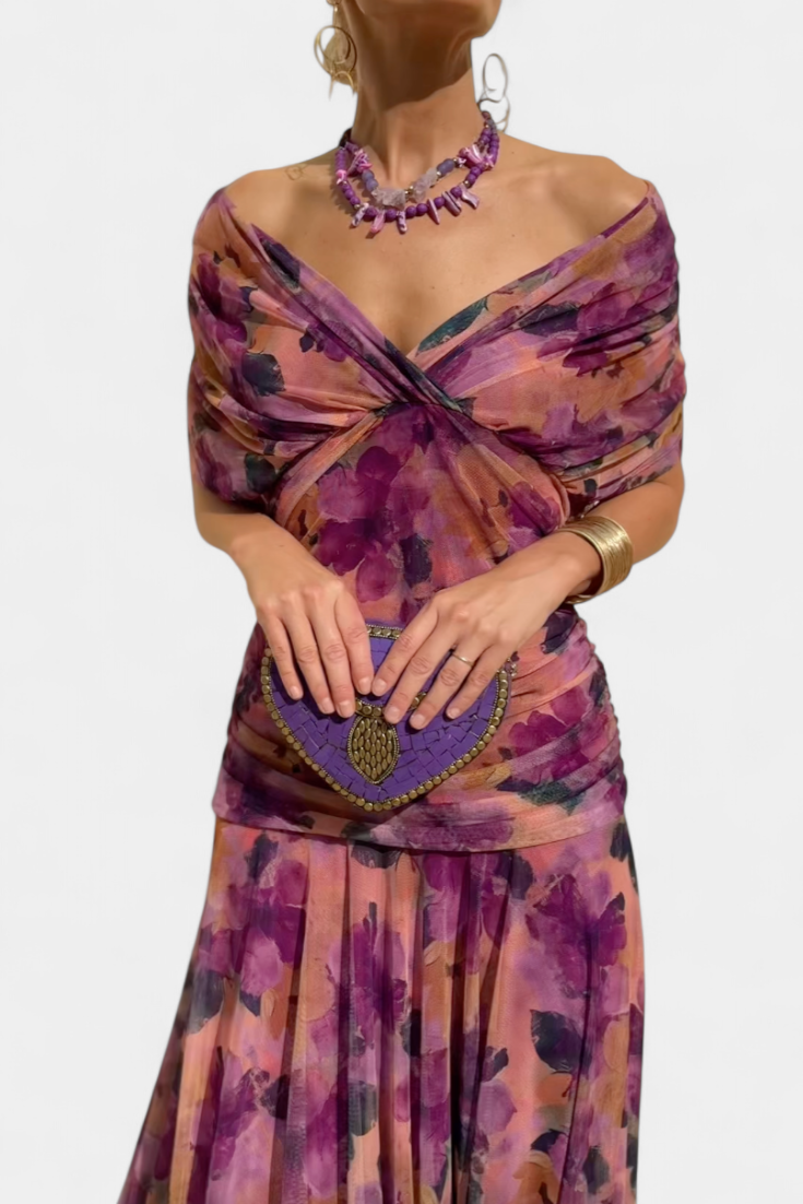 Eloria | Elegant Women's Dress | Romantic Long Floral Dress